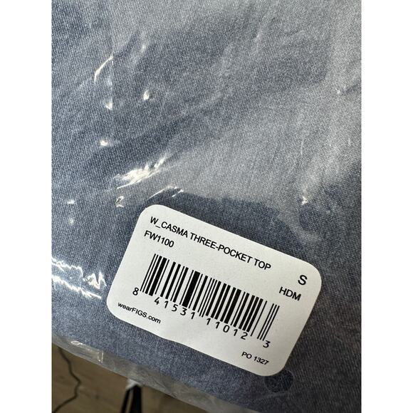 NWT Blue Denim Casma 3 Pocket Classic Fit V-Neck Scrub Top S - Picture 3 of 7